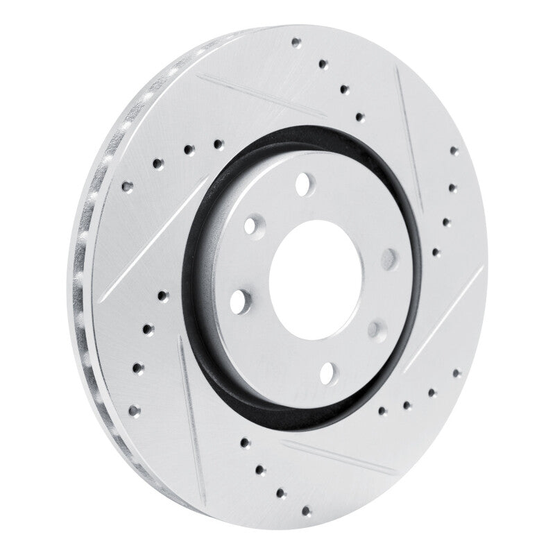 R1 Concepts R1 03-25 Peugeot 207 (Mexico) Front Right Drilled & Slotted Silver Brake Rotor