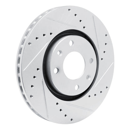 R1 Concepts R1 03-25 Peugeot 207 (Mexico) Front Right Drilled & Slotted Silver Brake Rotor