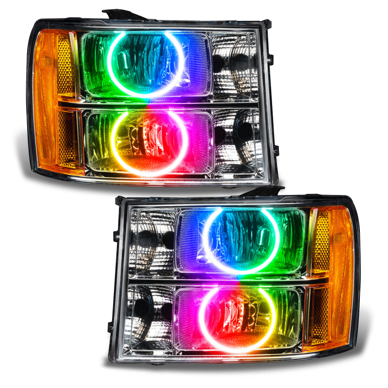 ORACLE Lighting Oracle 07-13 GMC Sierra SMD HL - Round Ring Design - ColorSHIFT w/o Controller