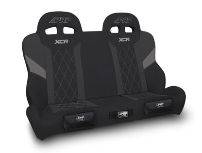 PRP Seats PRP Polaris RZR XCR Quick Release Rear Suspension Bench Seat Diamond Stich - Blk/Gray