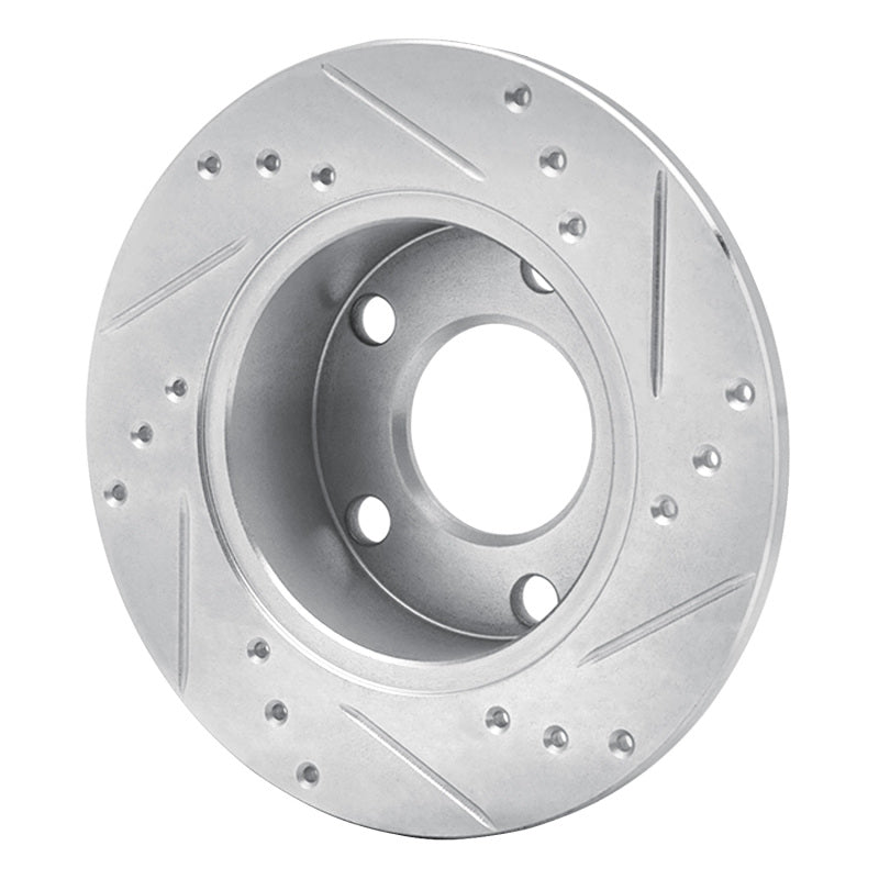 R1 Concepts R1 80-91 Audi 200 Rear Left Drilled & Slotted Silver Brake Rotor