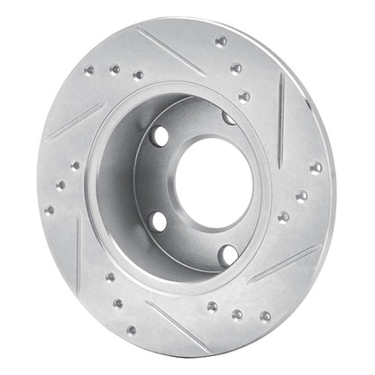 R1 Concepts R1 80-91 Audi 200 Rear Left Drilled & Slotted Silver Brake Rotor