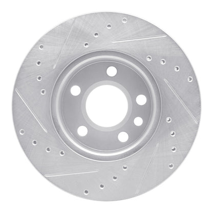 R1 Concepts R1 92-95 Volkswagen EuroVan Front Right Drilled & Slotted Silver Brake Rotor