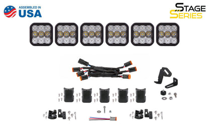 Diode Dynamics SS5 Pro Universal CrossLink 6-Pod Lightbar - Yellow Combo