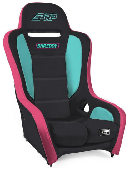 PRP Seats PRP Shreddy Podium Suspension Seat - Black- Pink / Teal