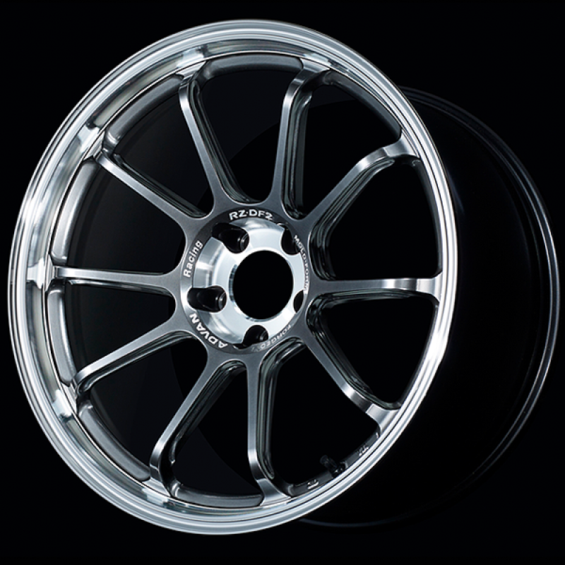 Advan RZ-DF2 19x8.5 / +37 Offset / 5x114.3 / 73mm Bore / Diamond Cut and Hyper Platinum Black