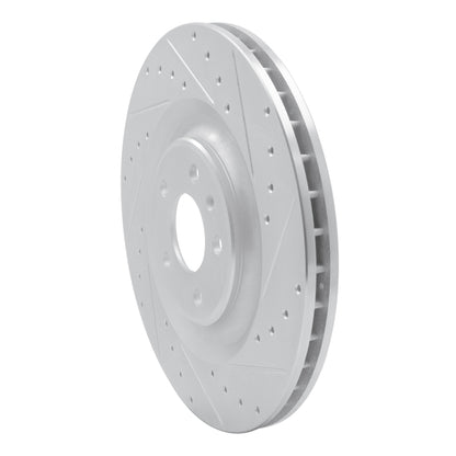 R1 Concepts R1 17-25 Audi S8 Rear Right Drilled & Slotted Silver Brake Rotor