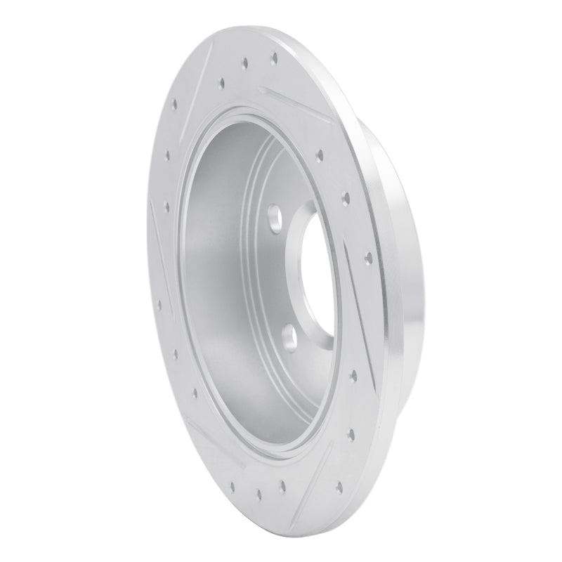 R1 Concepts R1 97-05 Buick Regal Rear Right Drilled & Slotted Silver Brake Rotor
