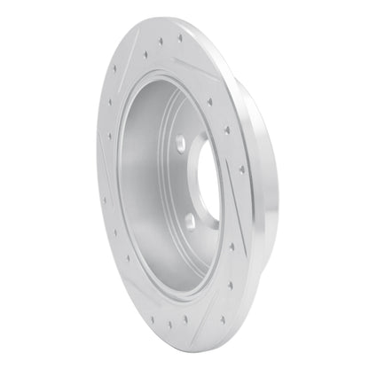 R1 Concepts R1 97-05 Buick Regal Rear Right Drilled & Slotted Silver Brake Rotor