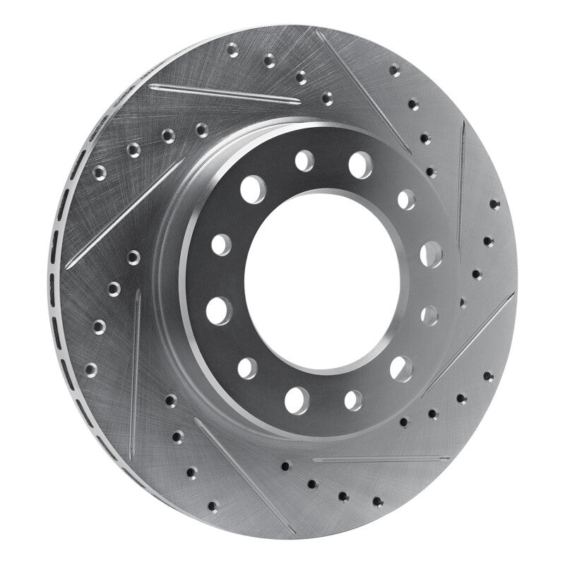 R1 Concepts R1 76-89 Toyota Land Cruiser Front Right Drilled & Slotted Silver Brake Rotor