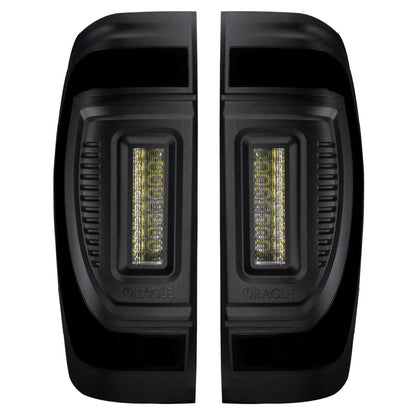 ORACLE Lighting Oracle 19-23 GMC Sierra Black Series Flush Style LED Tail Lights - Factory Halogen