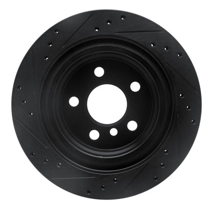 R1 Concepts R1 16-26 BMW 228I Gran Coupe Rear Right Drilled & Slotted Black Brake Rotor