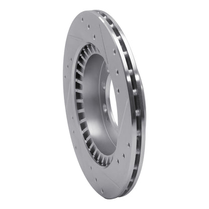 R1 Concepts R1 83-89 Chrysler Conquest Rear Left Drilled & Slotted Silver Brake Rotor