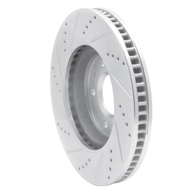 R1 Concepts R1 03-08 Cadillac SEVILLE Front Right Drilled & Slotted Silver Brake Rotor