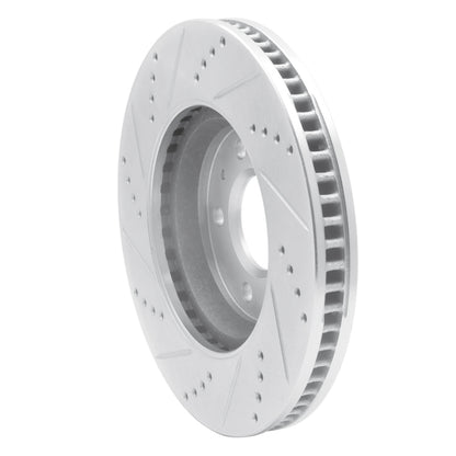 R1 Concepts R1 03-08 Cadillac SEVILLE Front Right Drilled & Slotted Silver Brake Rotor