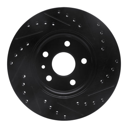 R1 Concepts R1 11-23 Chevrolet Bolt EUV Front Right Drilled & Slotted Black Brake Rotor