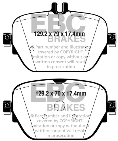 EBC 2019+ Mercedes-Benz CLS53 AMG (C257) 3.0L Turbo Redstuff Rear Brake Pads