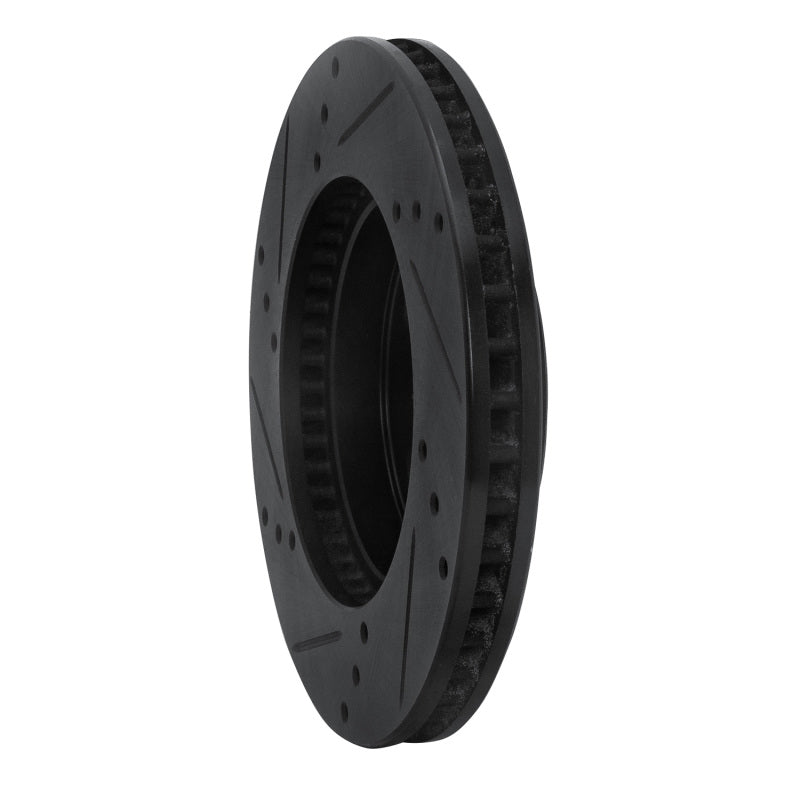 R1 Concepts R1 16-22 Toyota Corolla (US/Canada) Front Right Drilled & Slotted Black Brake Rotor