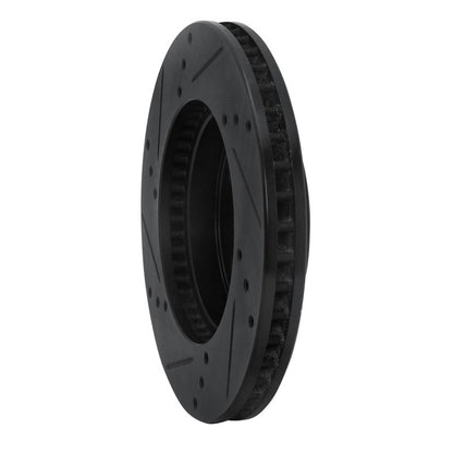 R1 Concepts R1 16-22 Toyota Corolla (US/Canada) Front Right Drilled & Slotted Black Brake Rotor