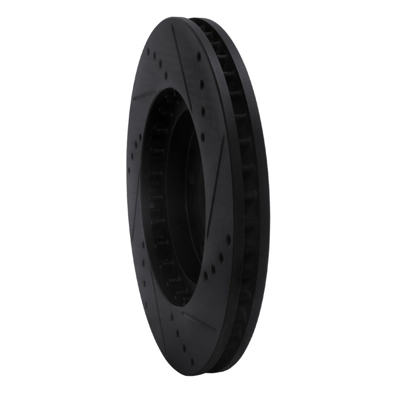 R1 Concepts R1 04-11 Mitsubishi Grandis (Mexico) Front Left Drilled & Slotted Black Brake Rotor