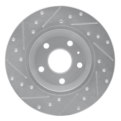 R1 Concepts R1 08-15 Audi TT Rear Right Drilled & Slotted Silver Brake Rotor