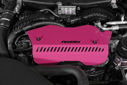 Perrin Performance PERRIN 22-26 Subaru WRX Pulley Cover - Hyper Pink (TALL - For Use w/o PERRIN AOS)