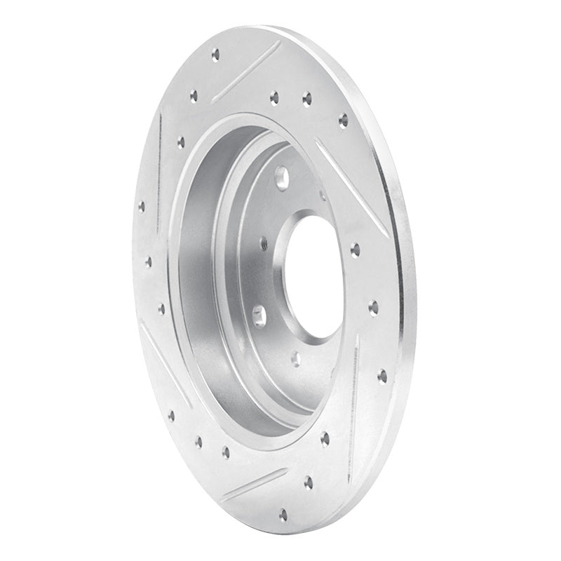 R1 Concepts R1 86-96 Acura Legend Rear Right Drilled & Slotted Silver Brake Rotor