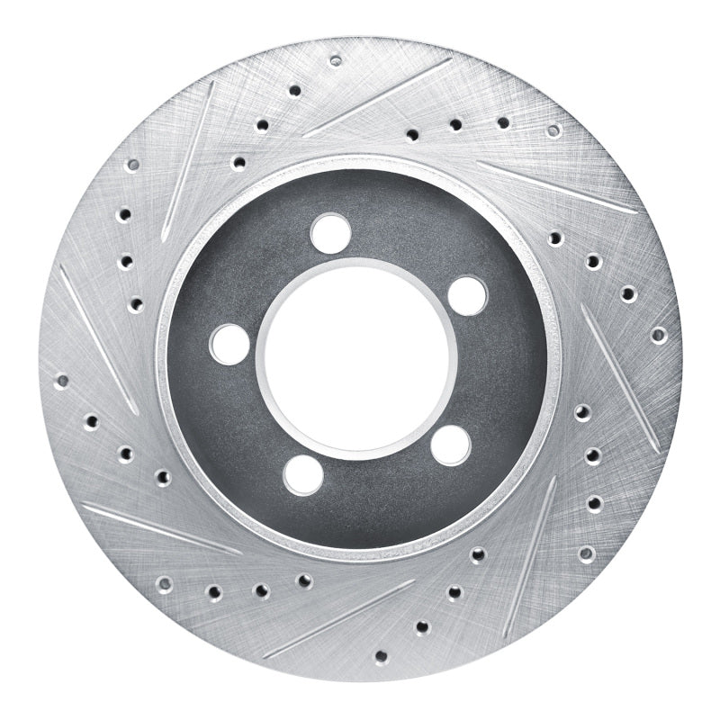 R1 Concepts R1 1965-1972 Dodge Dart Front Left Drilled & Slotted Silver Brake Rotor