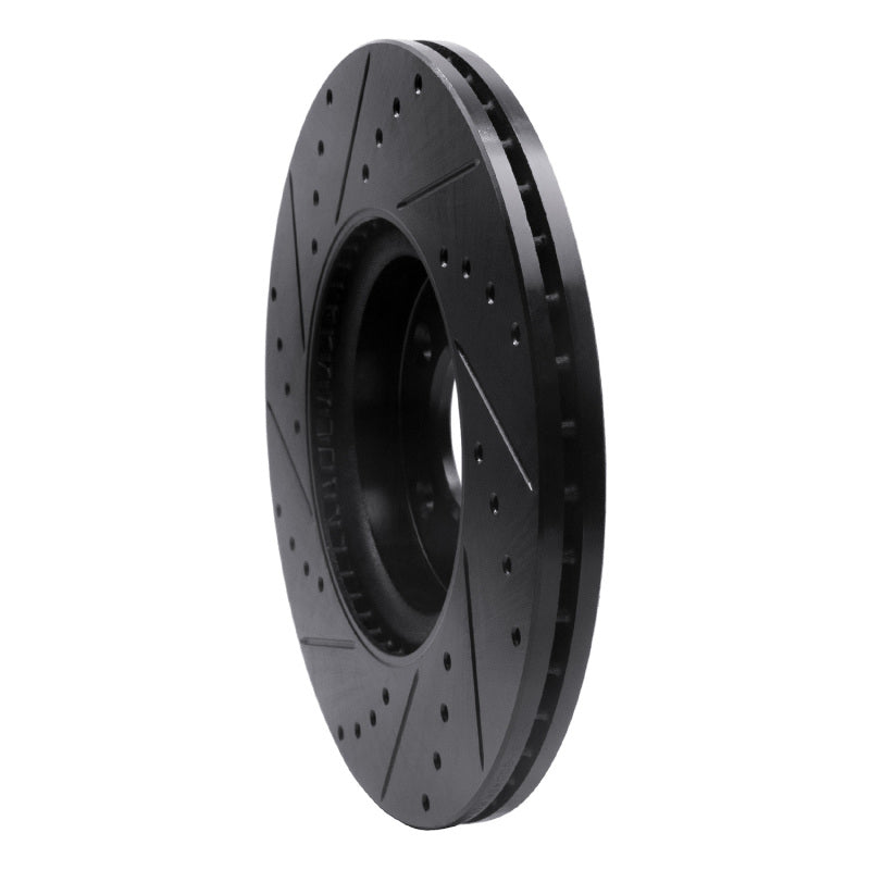 R1 Concepts R1 07-13 Mazda 3 Front Right Drilled & Slotted Black Brake Rotor