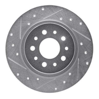 R1 Concepts R1 14-19 Fiat 500L Rear Left Drilled & Slotted Silver Brake Rotor