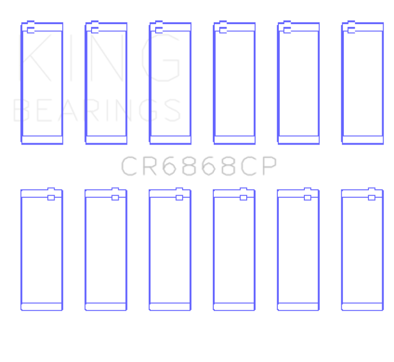 King Engine Bearings Mercedes Benz M 272.911 / M 272.920 (Size 0.25) Connecting Rod Bearing Set