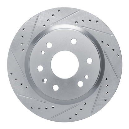 R1 Concepts R1 23-25 Chevrolet Colorado Rear Left Drilled & Slotted Silver Brake Rotor