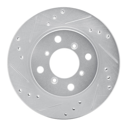 R1 Concepts R1 95-02 Suzuki Esteem Front Left Drilled & Slotted Silver Brake Rotor