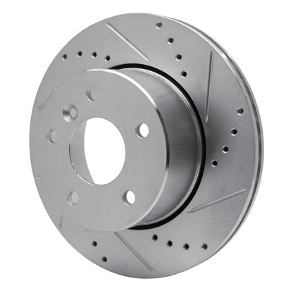 R1 Concepts R1 99-04 Land Rover Discovery Front Right Drilled & Slotted Silver Brake Rotor