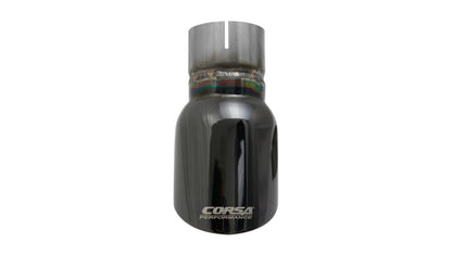 CORSA Performance Corsa Single Universal 2.5in Inlet / 3.5in Outlet Black PVD Pro-Series Tip Kit