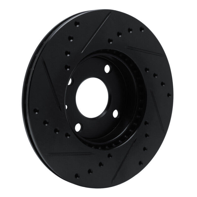 R1 Concepts R1 16-22 Chevrolet SPARK (USA/Canada) Front Right Drilled & Slotted Black Brake Rotor