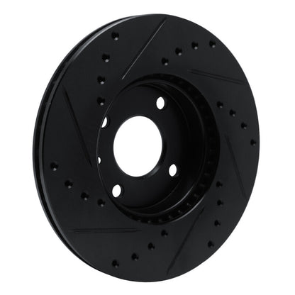 R1 Concepts R1 16-22 Chevrolet SPARK (USA/Canada) Front Right Drilled & Slotted Black Brake Rotor