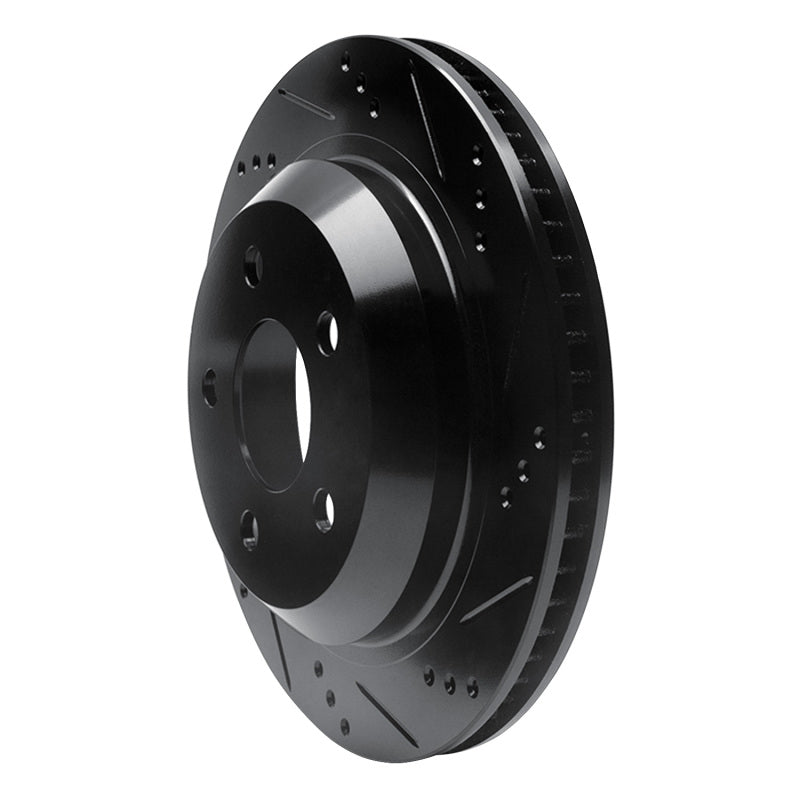 R1 Concepts R1 98-02 Chevrolet Camaro Rear Right Drilled & Slotted Black Brake Rotor