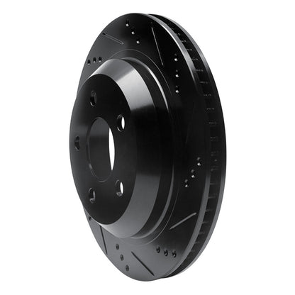 R1 Concepts R1 98-02 Chevrolet Camaro Rear Right Drilled & Slotted Black Brake Rotor