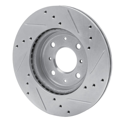 R1 Concepts R1 15-20 Honda Fit (Mexico) Front Left Drilled & Slotted Silver Brake Rotor