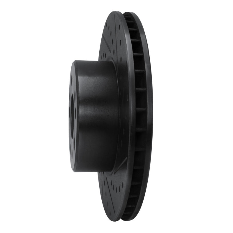 R1 Concepts R1 91-99 Mercedes-Benz S350 Front Right Drilled & Slotted Black Brake Rotor