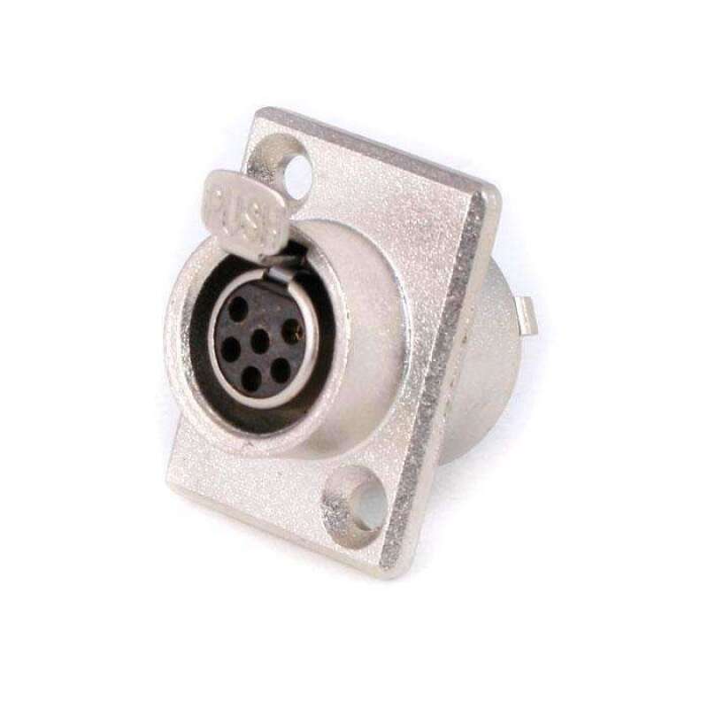 Rugged Radios 6-Pin Panel Mount Mini XLR Connector TY6F