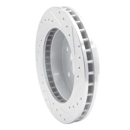 R1 Concepts R1 88-00 Cadillac Escalade Front Left Drilled & Slotted Silver Brake Rotor