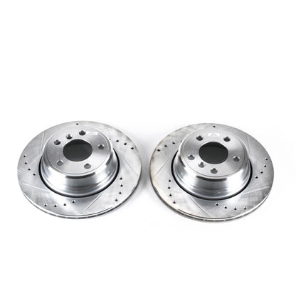 PowerStop Power Stop 02-06 BMW X5 Rear Evolution Drilled & Slotted Rotors - Pair
