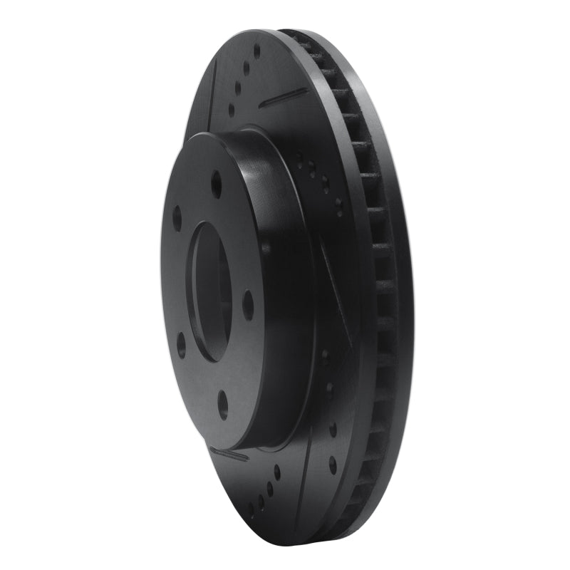 R1 Concepts R1 83-96 Buick Riviera Front Left Drilled & Slotted Black Brake Rotor