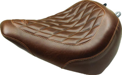 Mustang Motorcycle Mustang Harley Breakout Wide Tripper Solo Seat Diamond Stitch - Brown