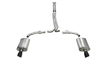 CORSA Performance Corsa 2010-2019 Ford Taurus SHO 3.5L V6 Turbo Sport Cat-Back Exhaust w/ Dual 4in Black Tips