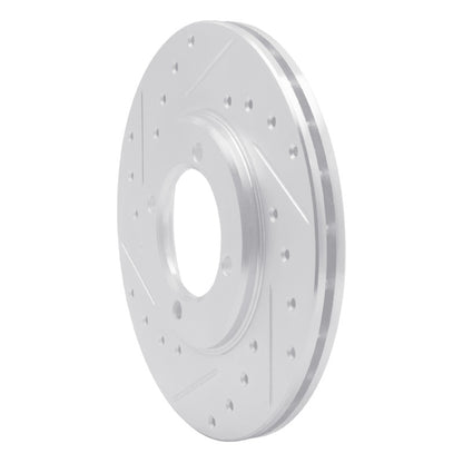R1 Concepts R1 81-82 Toyota Cressida Front Left Drilled & Slotted Silver Brake Rotor