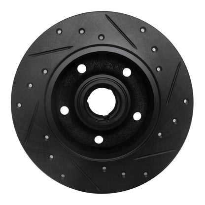 R1 Concepts R1 96-08 Audi A4 (Mexico) Rear Left Drilled & Slotted Black Brake Rotor