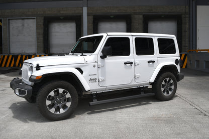 Go Rhino RealTruck 18-24 Jeep Wrangler 4dr VoltStep Electric Running Board Kit (Drilling Req.) - Tex. Blk